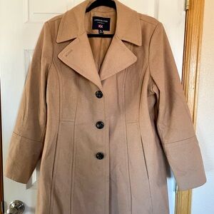 London Fog Women's Camel Wool Blend Trench Coat